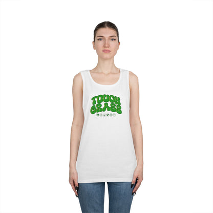 Unisex Heavy Cotton Tank Top - Touch Grass !!