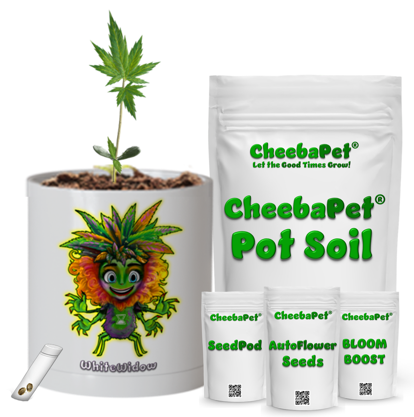 CheebaPet Planter Kit - WhiteWidow